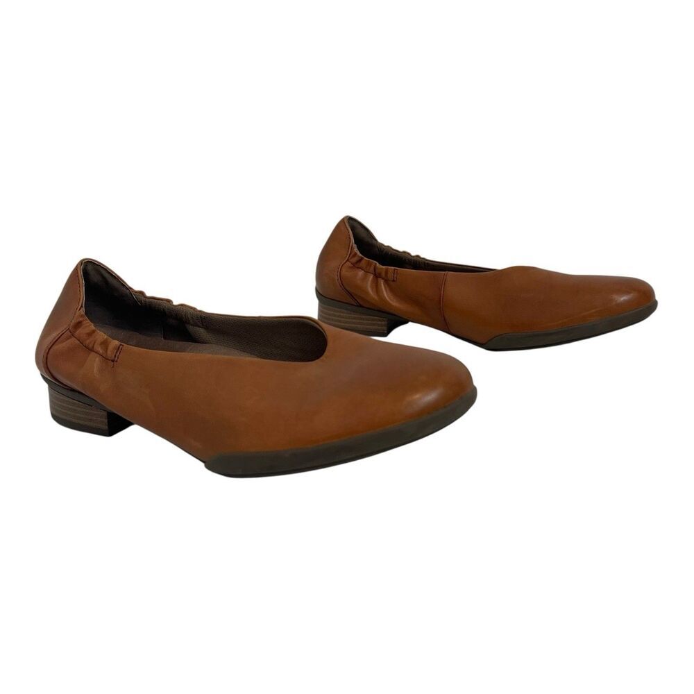 Dansko Women's Size 40 US 9.5-10 Tan Leather Kira Slip-on Flat Comfort Shoes